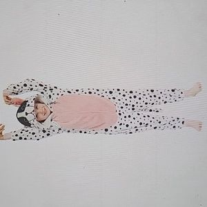 Dog Dalmatian Onesie One-Piece Hooded Pajamas Kids Youth Size Large